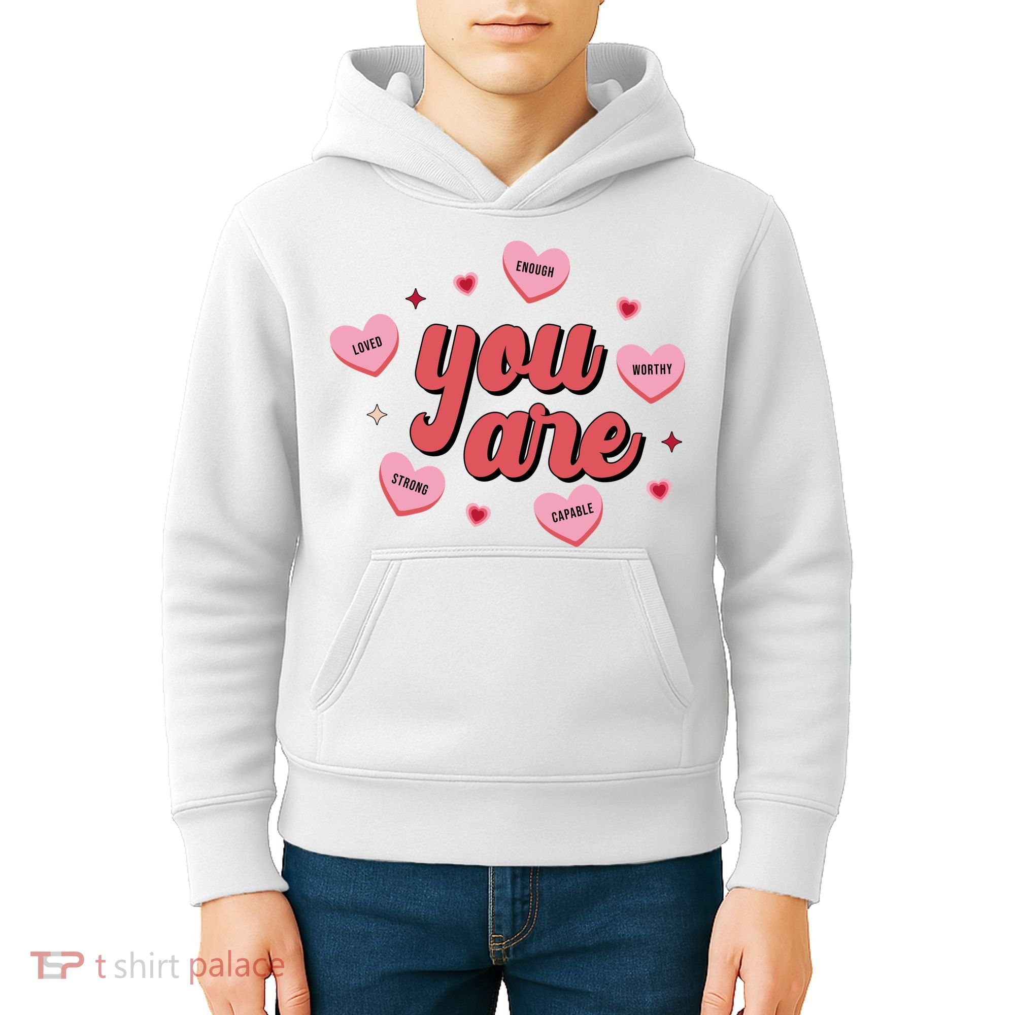 You Are Self Love Hearts Kids Hoodie