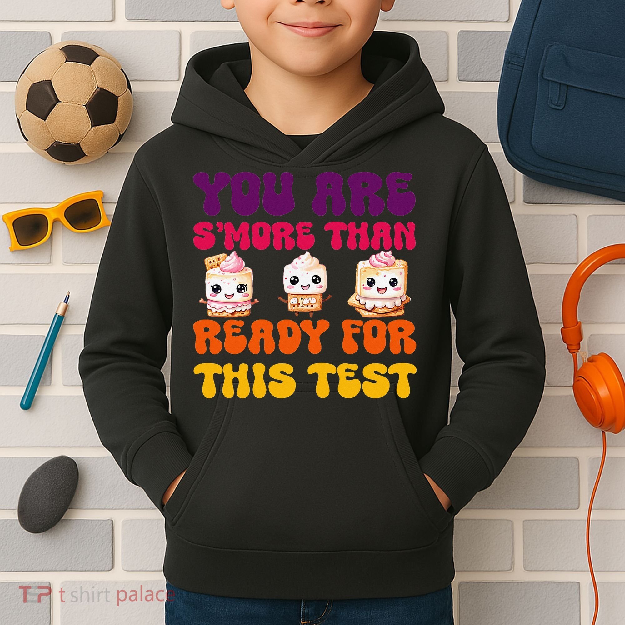 You Are Smore Than Ready For This Test Test Day Cute Smore Kids Hoodie