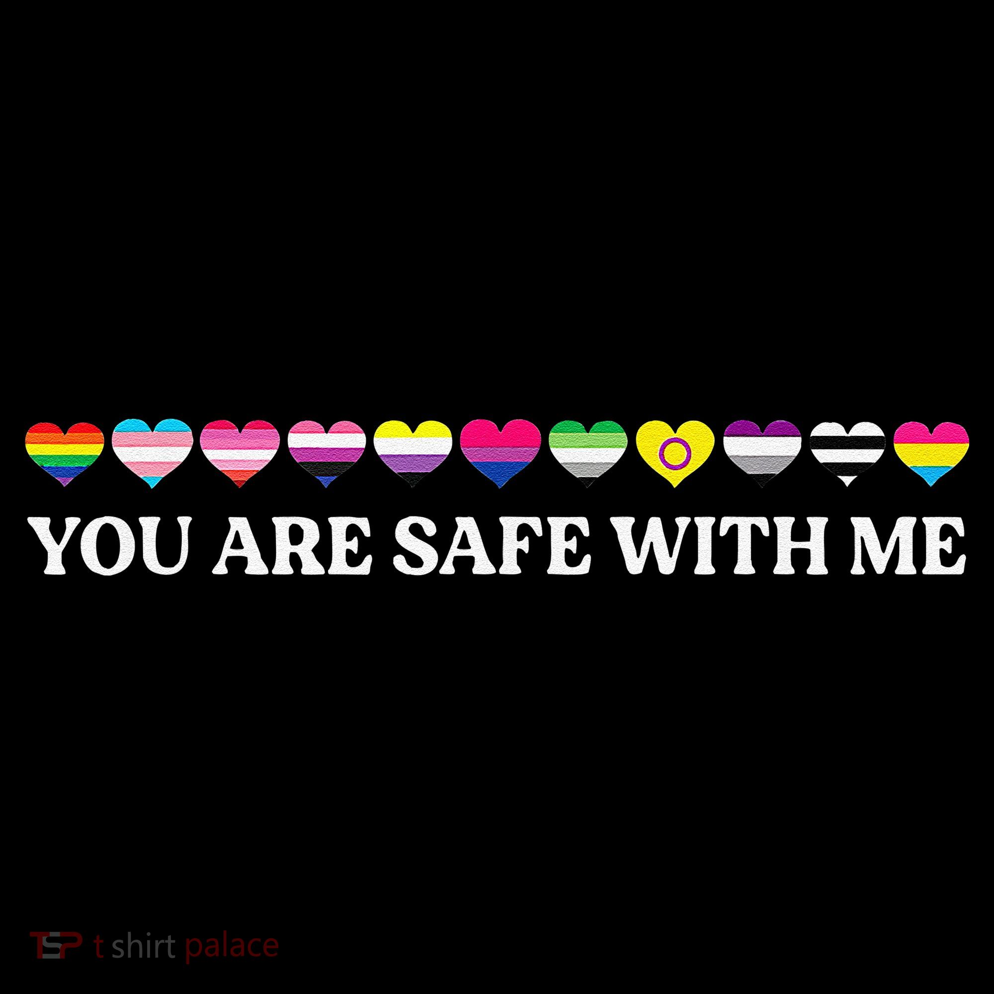 You Are Safe With Me Lgbt Flag Coffee Mug