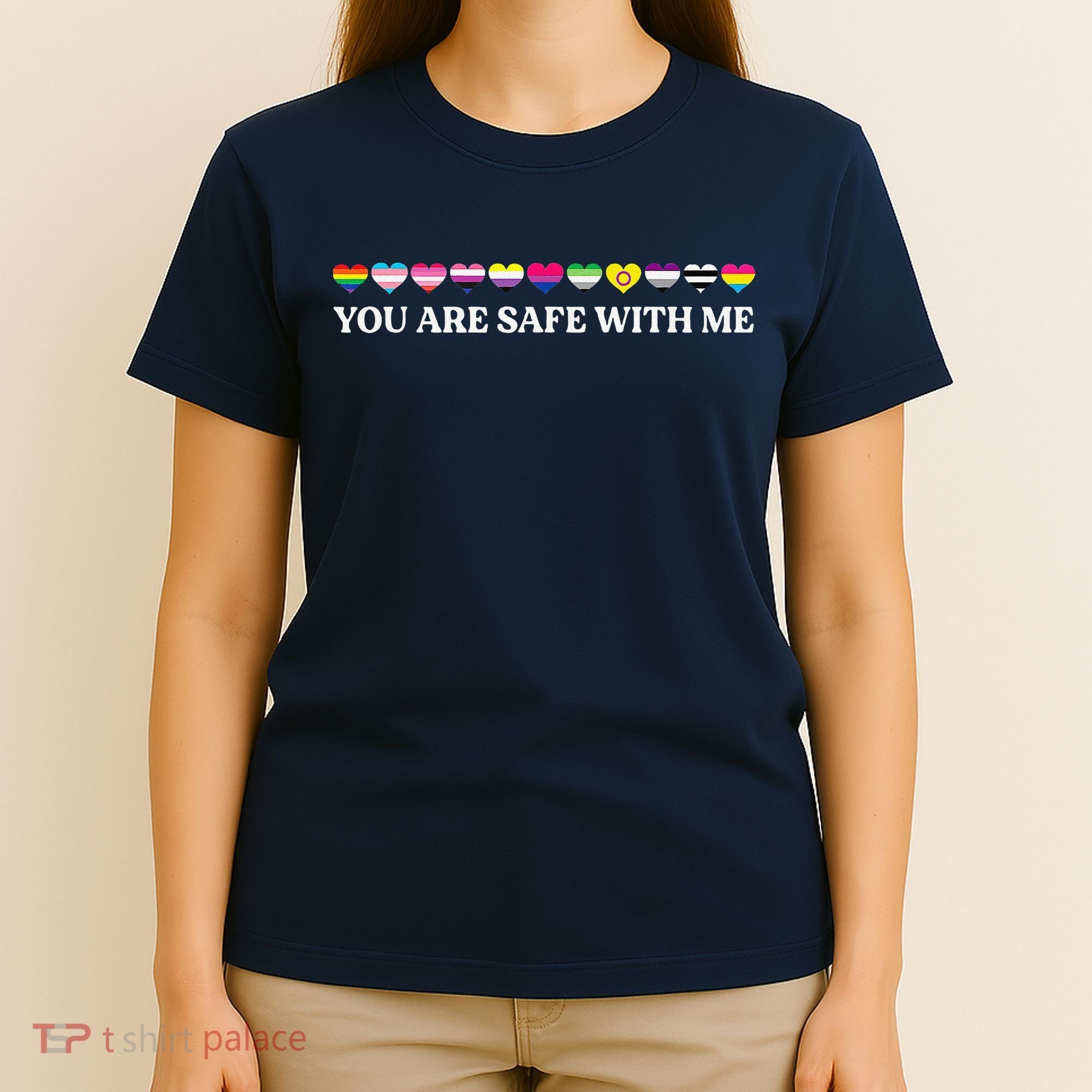 You Are Safe With Me Lgbt Flag T-Shirt