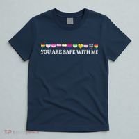 You Are Safe With Me Lgbt Flag T-Shirt thumb 5