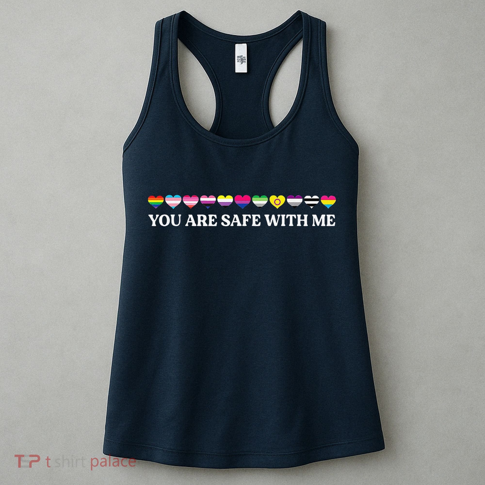 You Are Safe With Me Lgbt Flag Women's Tank Top