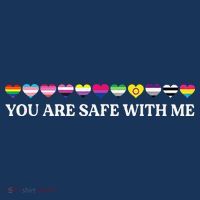 You Are Safe With Me Lgbt Flag Baby Bodysuit thumb 2