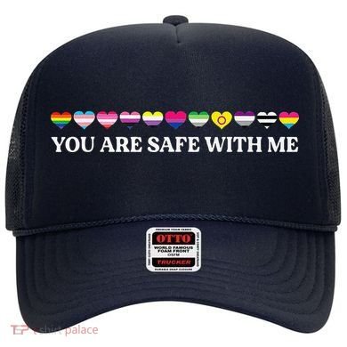 You Are Safe With Me Lgbt Flag Hat