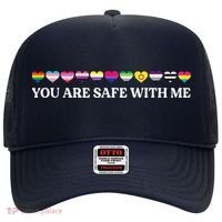 You Are Safe With Me Lgbt Flag Hat thumb 0