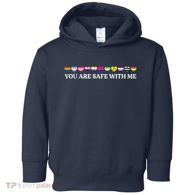 You Are Safe With Me Lgbt Flag Toddler Hoodie