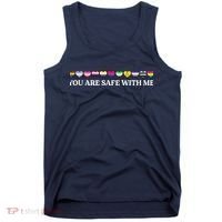 You Are Safe With Me Lgbt Flag Tank Top thumb 0