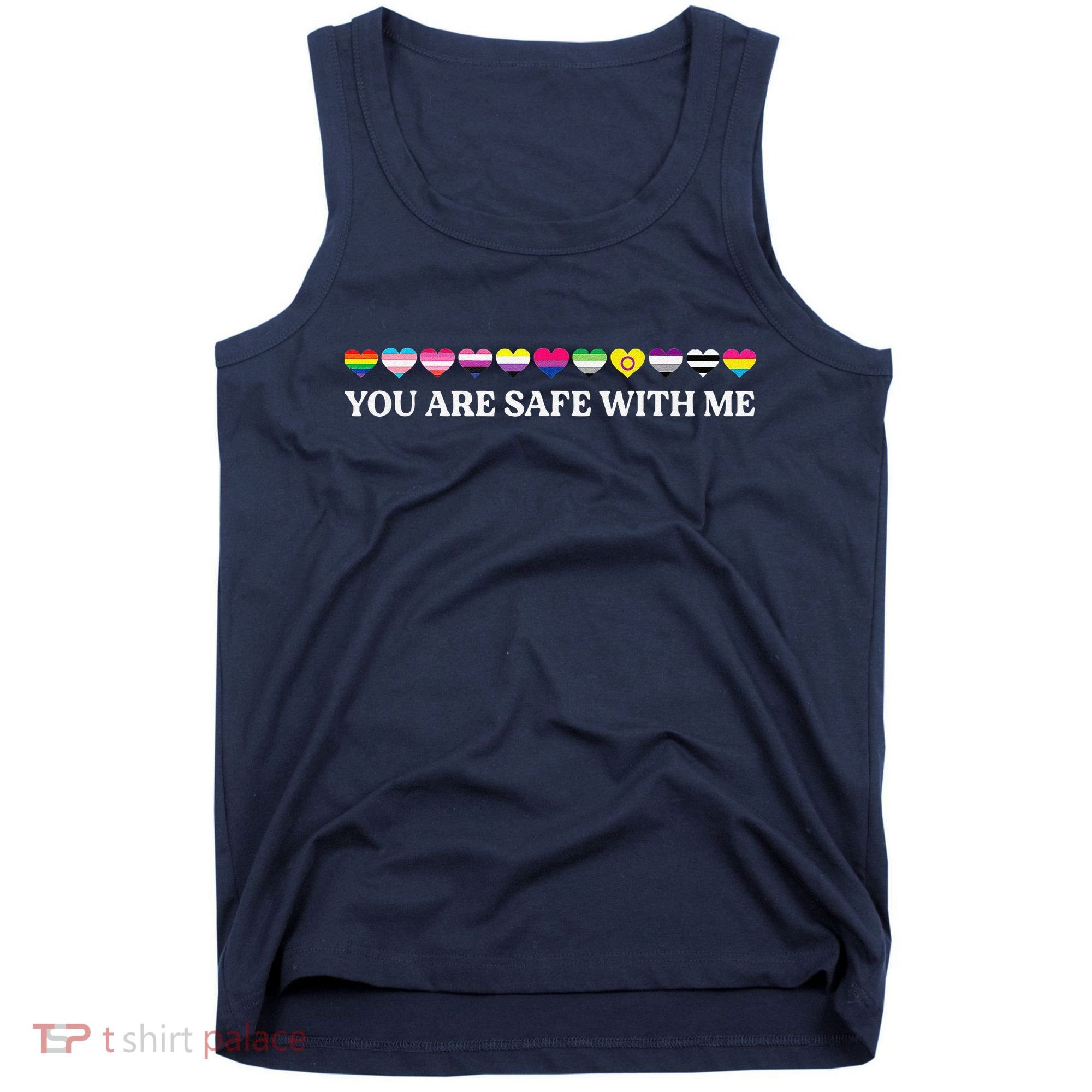 You Are Safe With Me Lgbt Flag Tank Top