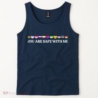 You Are Safe With Me Lgbt Flag Tank Top thumb 2