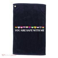 You Are Safe With Me Lgbt Flag Golf Towel thumb 0