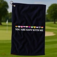 You Are Safe With Me Lgbt Flag Golf Towel thumb 1