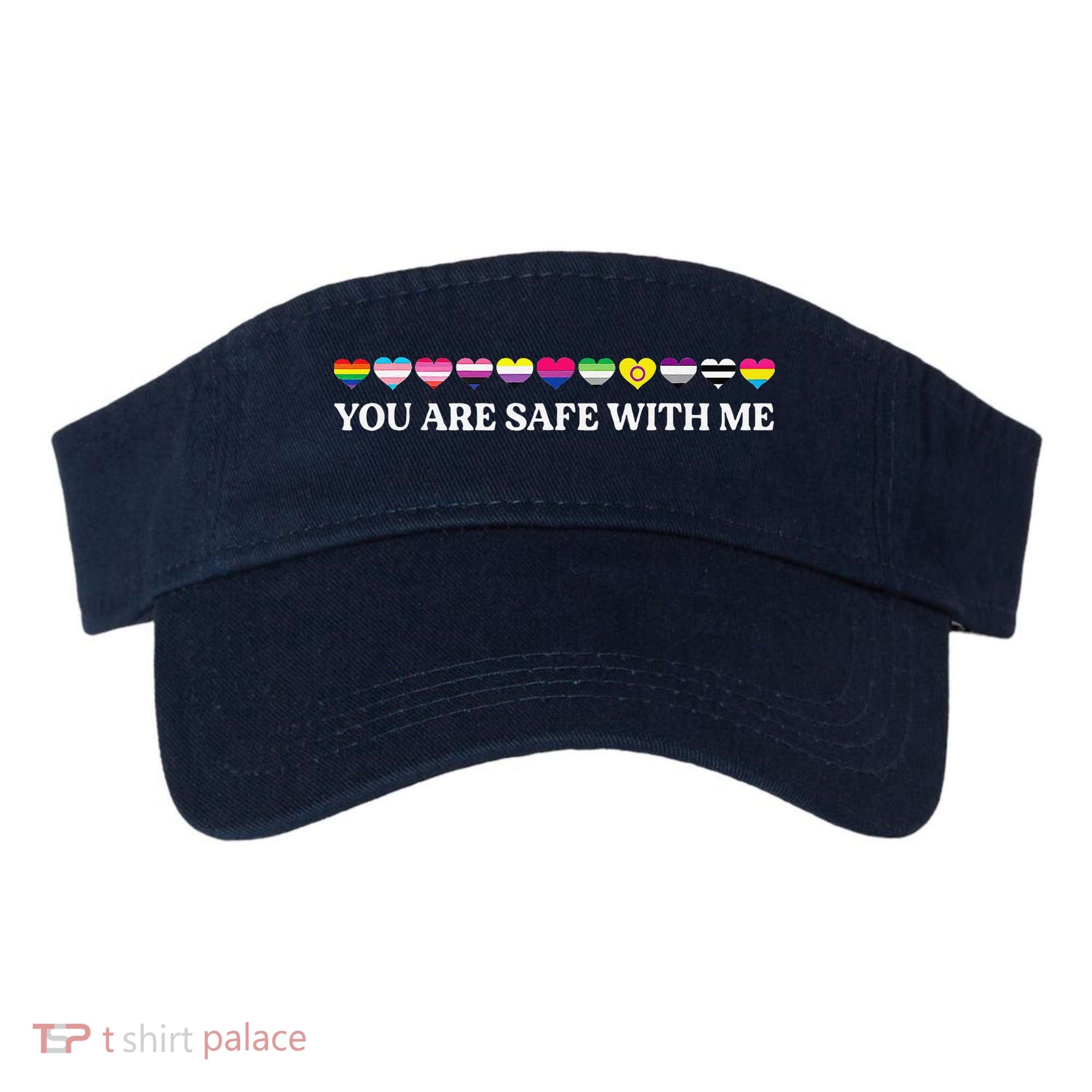 You Are Safe With Me Lgbt Flag Visor