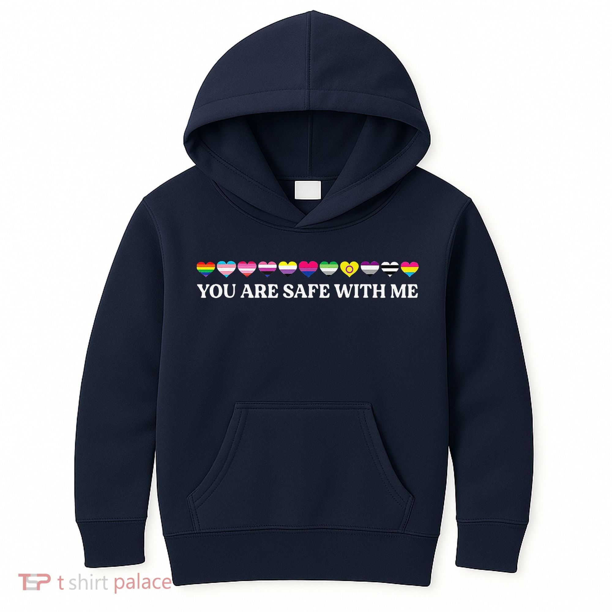 You Are Safe With Me Lgbt Flag Kids Hoodie