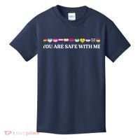 You Are Safe With Me Lgbt Flag Kids T-Shirt thumb 0