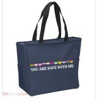 You Are Safe With Me Lgbt Flag Tote Bag thumb 2