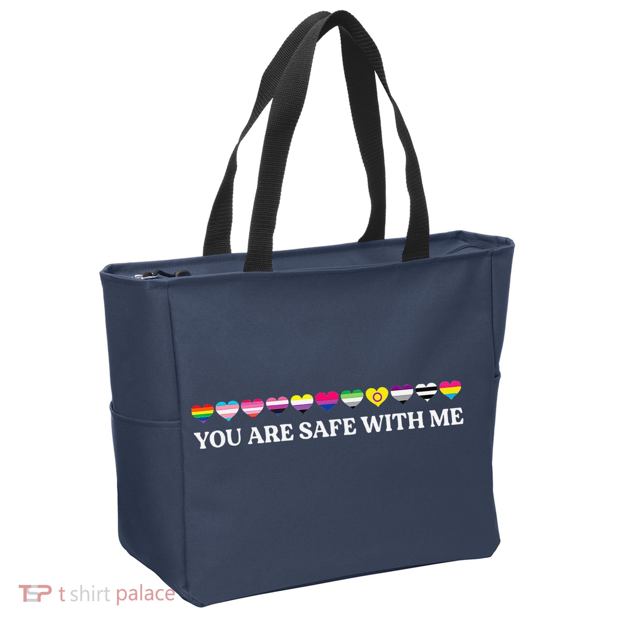 You Are Safe With Me Lgbt Flag Tote Bag