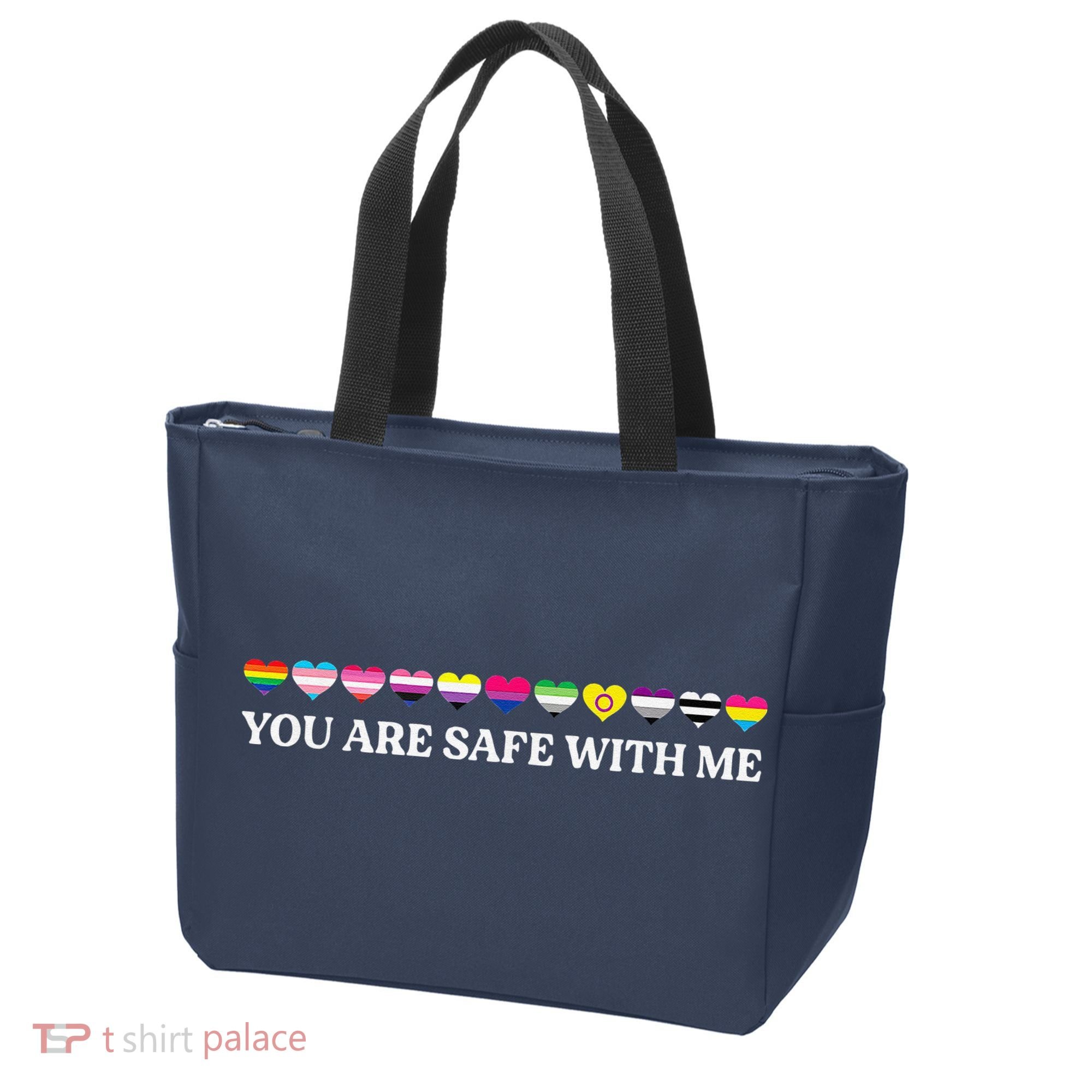 You Are Safe With Me Lgbt Flag Tote Bag