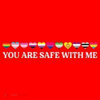 You Are Safe With Me Lgbt Flag Santa Hat thumb 1