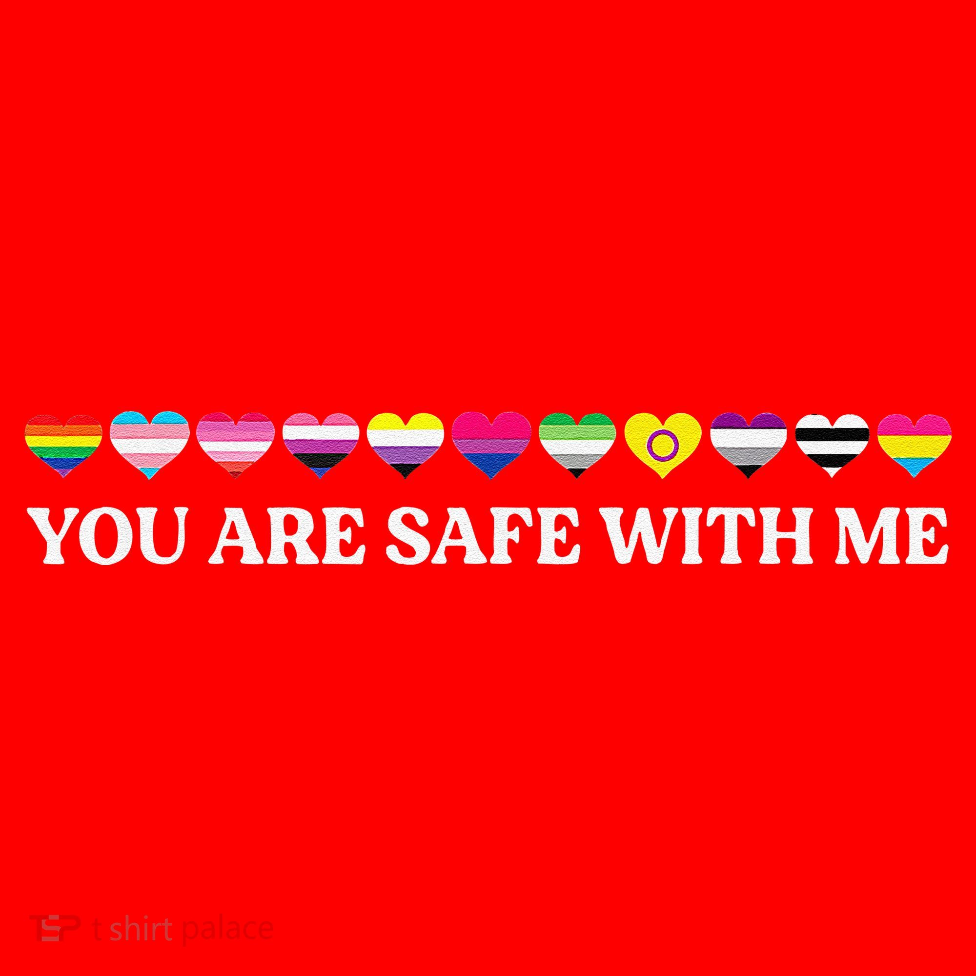 You Are Safe With Me Lgbt Flag Santa Hat