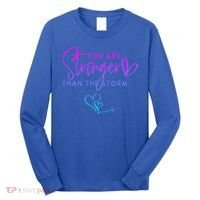 You Are Stronger Than The Storm Funny Christian Long Sleeve Shirt thumb 0