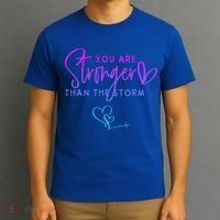 You Are Stronger Than The Storm Funny Christian T-Shirt thumb 3
