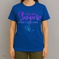 You Are Stronger Than The Storm Funny Christian T-Shirt thumb 4