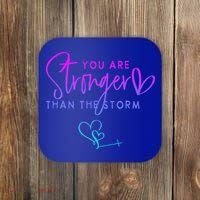 You Are Stronger Than The Storm Funny Christian Coaster thumb 0