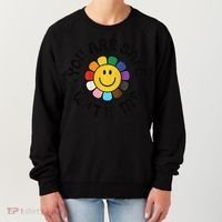 You Are Safe With Me Lgbtq Pride Ally Smile Face Back Women's Sweatshirt thumb 0