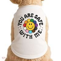 You Are Safe With Me Lgbtq Pride Ally Smile Face Back Doggie Tank thumb 0