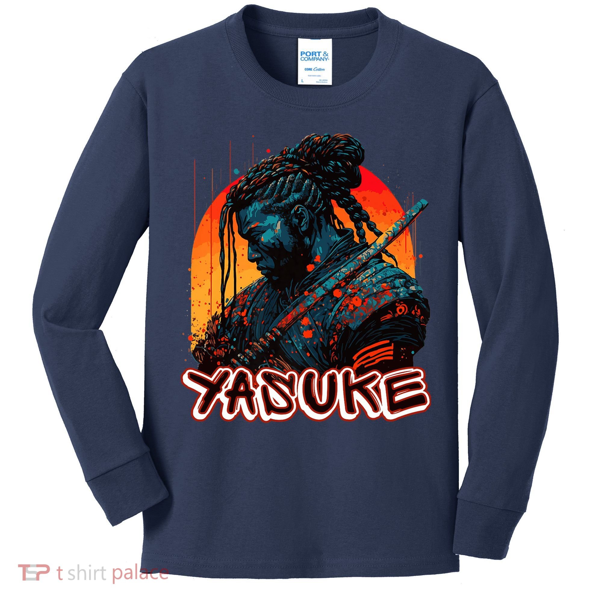 Yasuke African Samurai Premium Kids Long Sleeve Shirt