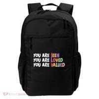 You Are Seen Loved Valued Backpack thumb 0