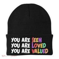 You Are Seen Loved Valued Beanie thumb 0