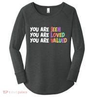 You Are Seen Loved Valued Women's Perfect Tri Tunic Long Sleeve Shirt thumb 0