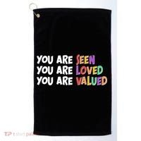 You Are Seen Loved Valued Golf Towel thumb 0