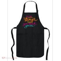 You Are Stronger Than You Think You Are Positive Quote Apron thumb 0