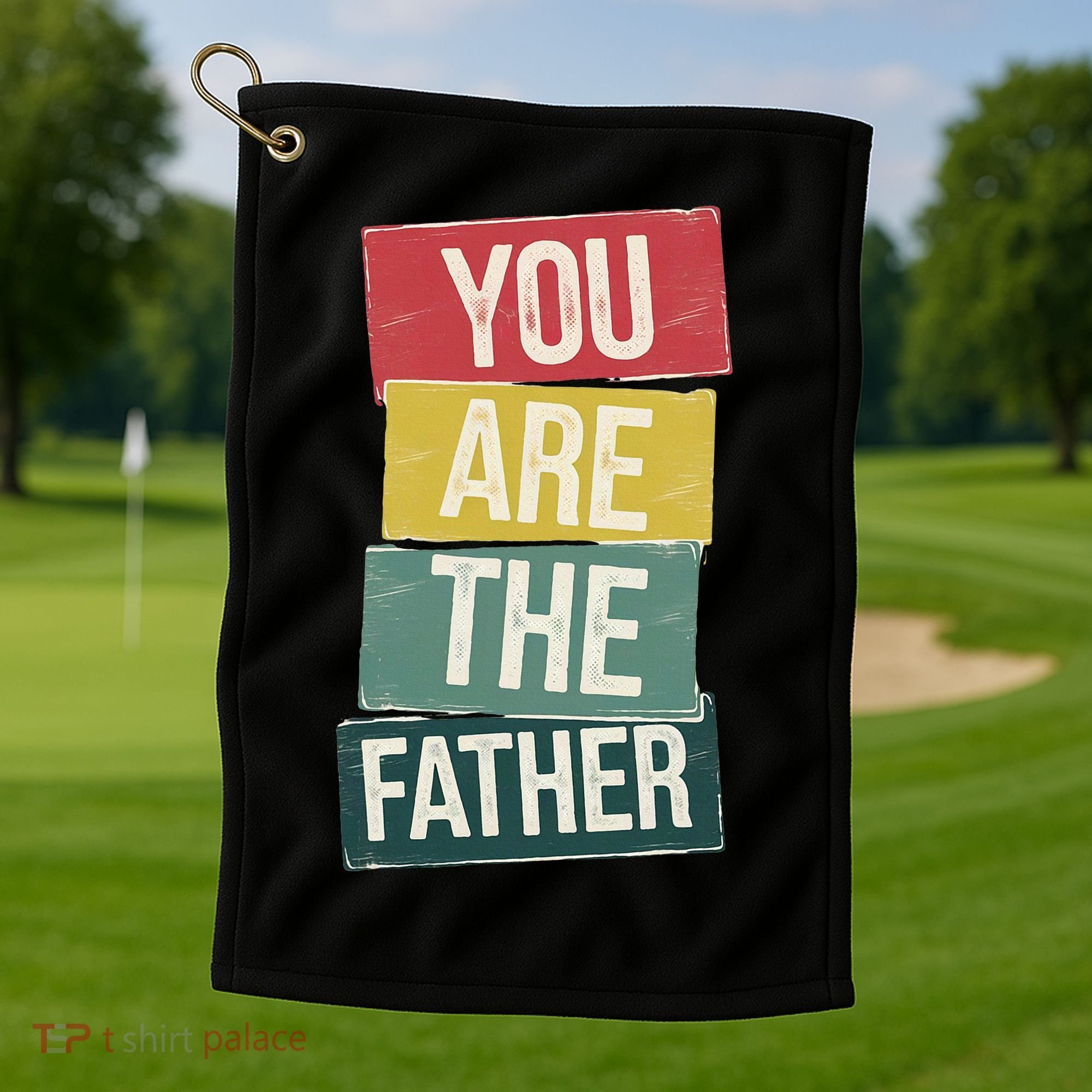 You Are The Father Funny Reveal And Celebration Golf Towel