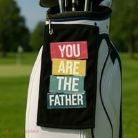 You Are The Father Funny Reveal And Celebration Golf Towel thumb 2