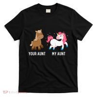 Your Aunt Vs My Aunt Magical Unicorn Awesome Crazy Auntie T-Shirt thumb 0
