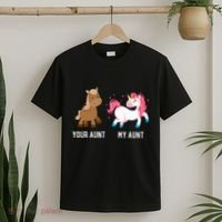 Your Aunt Vs My Aunt Magical Unicorn Awesome Crazy Auntie T-Shirt thumb 2
