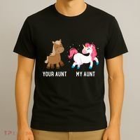 Your Aunt Vs My Aunt Magical Unicorn Awesome Crazy Auntie T-Shirt thumb 3