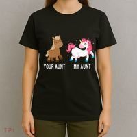 Your Aunt Vs My Aunt Magical Unicorn Awesome Crazy Auntie T-Shirt thumb 4