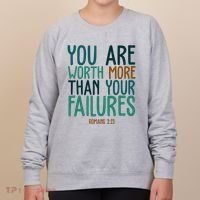 You Are Worth More Than Your Failures Romans 323 Women's Sweatshirt thumb 0