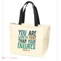 You Are Worth More Than Your Failures Romans 323 Tote Bag thumb 3