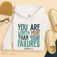 You Are Worth More Than Your Failures Romans 323 Hoodie thumb 4