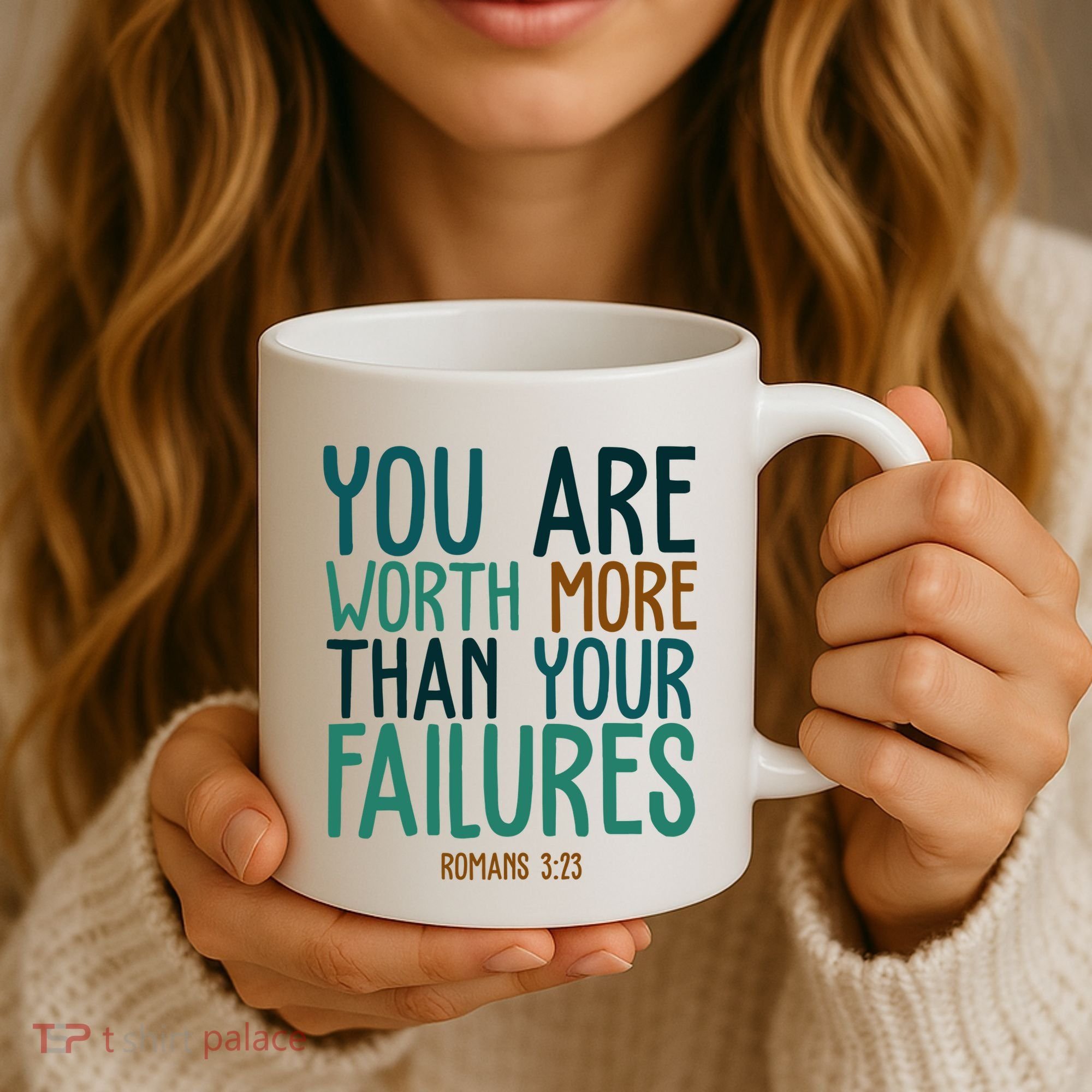 You Are Worth More Than Your Failures Romans 323 Coffee Mug