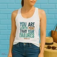 You Are Worth More Than Your Failures Romans 323 Women's Tank Top thumb 2