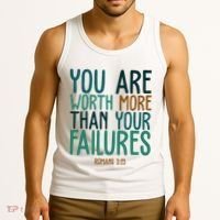 You Are Worth More Than Your Failures Romans 323 Tank Top thumb 3