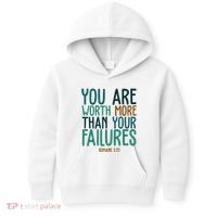 You Are Worth More Than Your Failures Romans 323 Kids Hoodie thumb 0