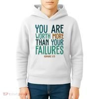 You Are Worth More Than Your Failures Romans 323 Kids Hoodie thumb 4