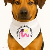 You’re A Worm With A Mustache Vanderpump Rules USA-Made Doggie Bandana thumb 1